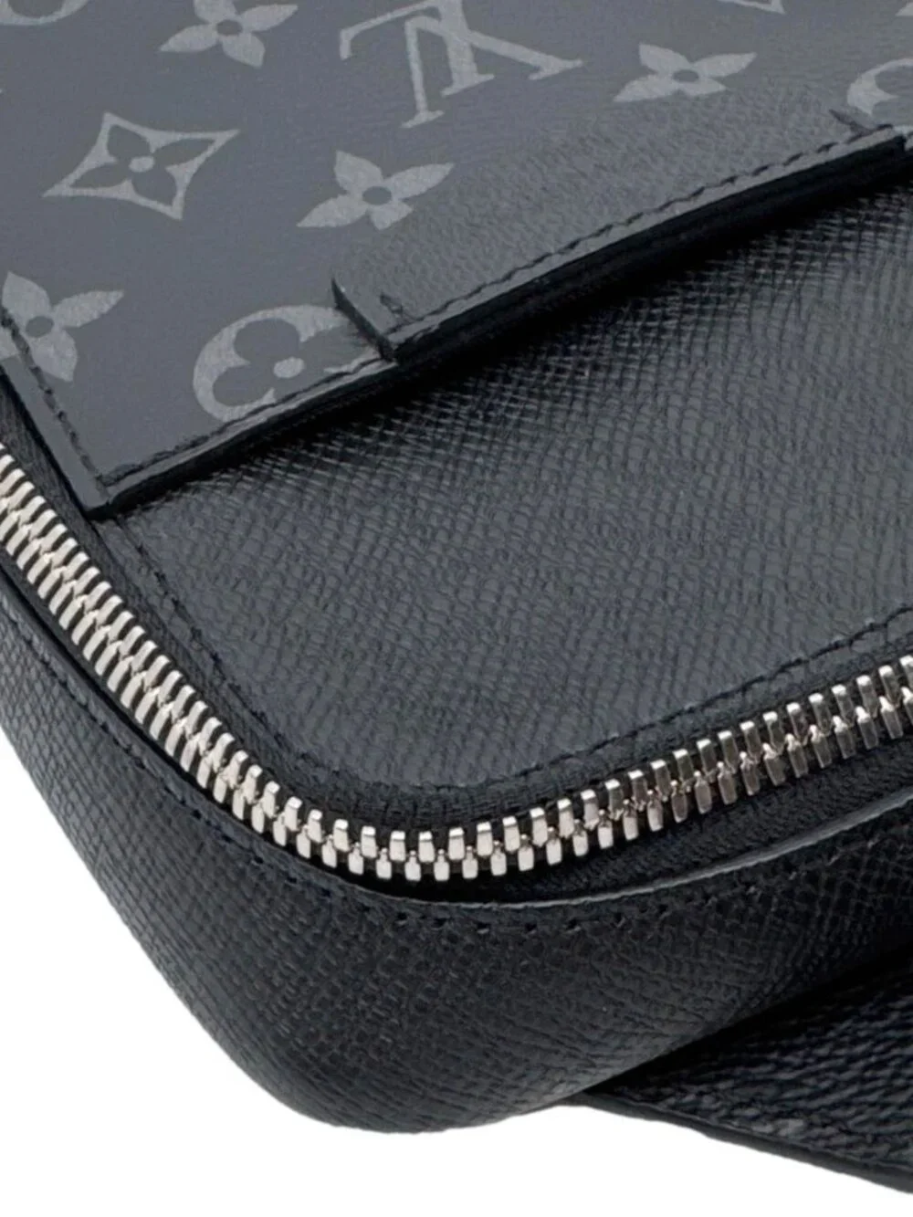 Louis Vuitton Outdoor Slingbag Monogram Taigarama Leather Crossbody Bag Black